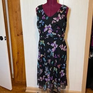 Torrid size 12 sheer butterfly overlay tank dress summer flowy garden wedding